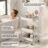 Carro Plegable Carrito Organizador de Metal con 3 Estantes y Ruedas Multiuso IMBACK Color Blanco Carro Plegable Carrito Organizador de Metal con 3 Estantes y Ruedas Multiuso IMBACK Color Blanco