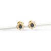 Caravanas Flor Zafiro de oro- Oro bajo - Zafiro y Zirconia- CA8052 conpiedra