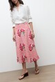 Falda estampa Malva floral rosado