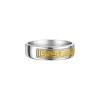 Anillo cinta griega - Plata y Oro - sin piedra - AN5995 sinpiedra
