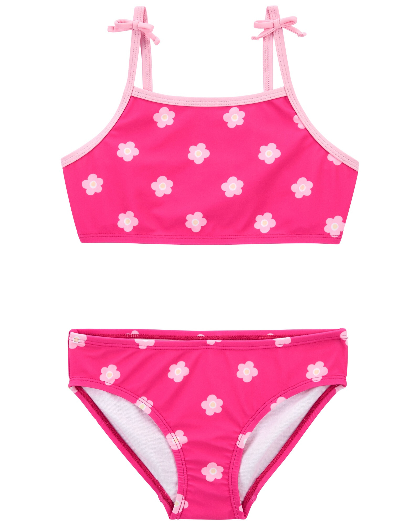 Traje de baño dos piezas con protección UPF 50+ y diseño floral Sin color