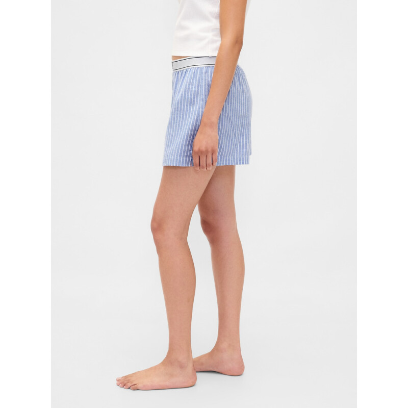 FLANNEL BOXER SHORT FS BLUE PINSTRIPE