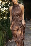 Gala Boho Dress Dots Chocolate