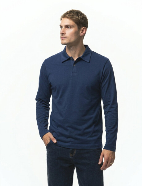 Remera Manga Larga Polo Bruselas Marino