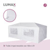 Gazebo estructural liviano con paredes 6x3 mts Blanco