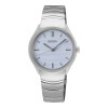 Reloj Seiko SUR549P1 para dama con correa de acero Plateado