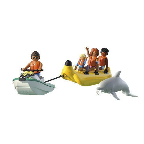 Moto Acuática con Bote de Pasea y Delfín Playmobil 22 Piezas U