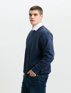 470559 SWEATER HARRY Azul Piedra Melange