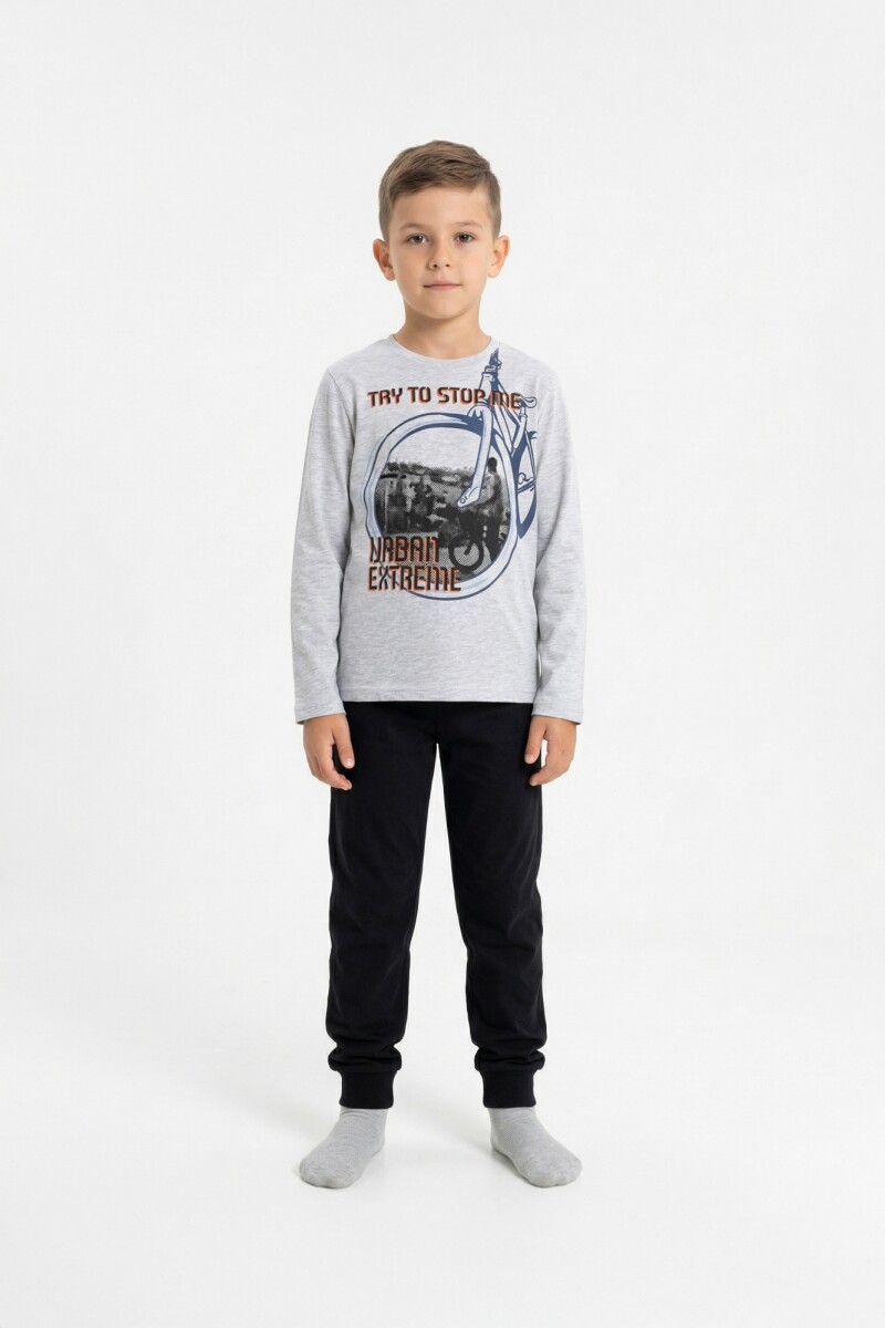 Conjunto Try to Stop me GRIS MELANGE