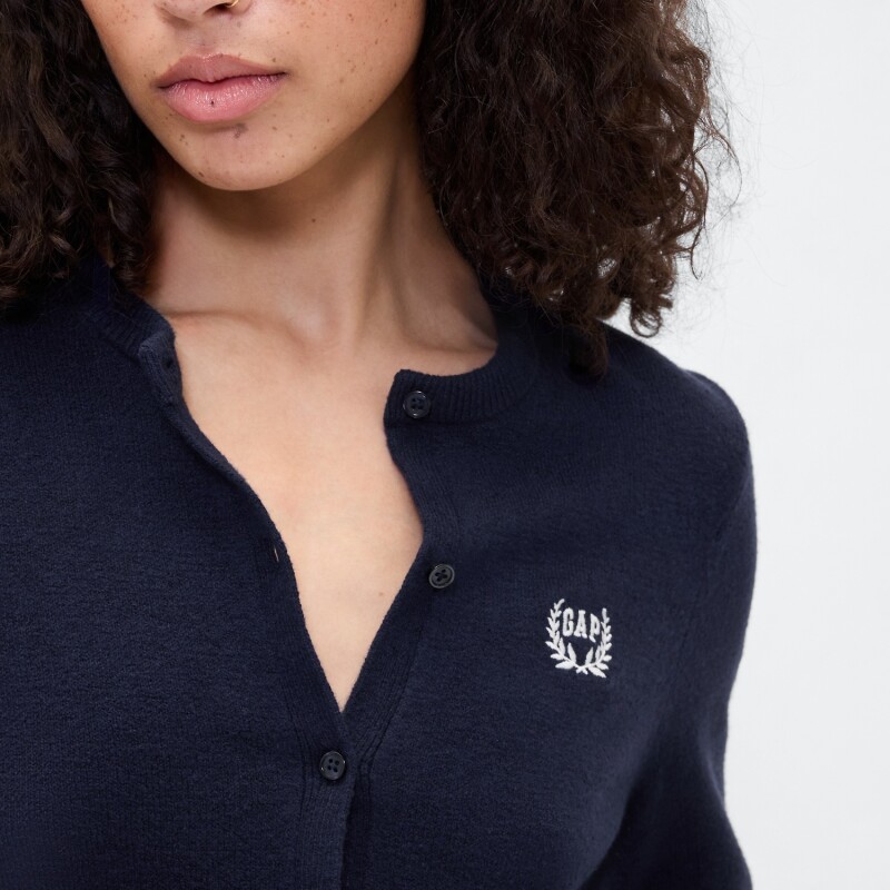 FRCH LOGO CASHSOFT CREW CARDI NAVY UNIFORM