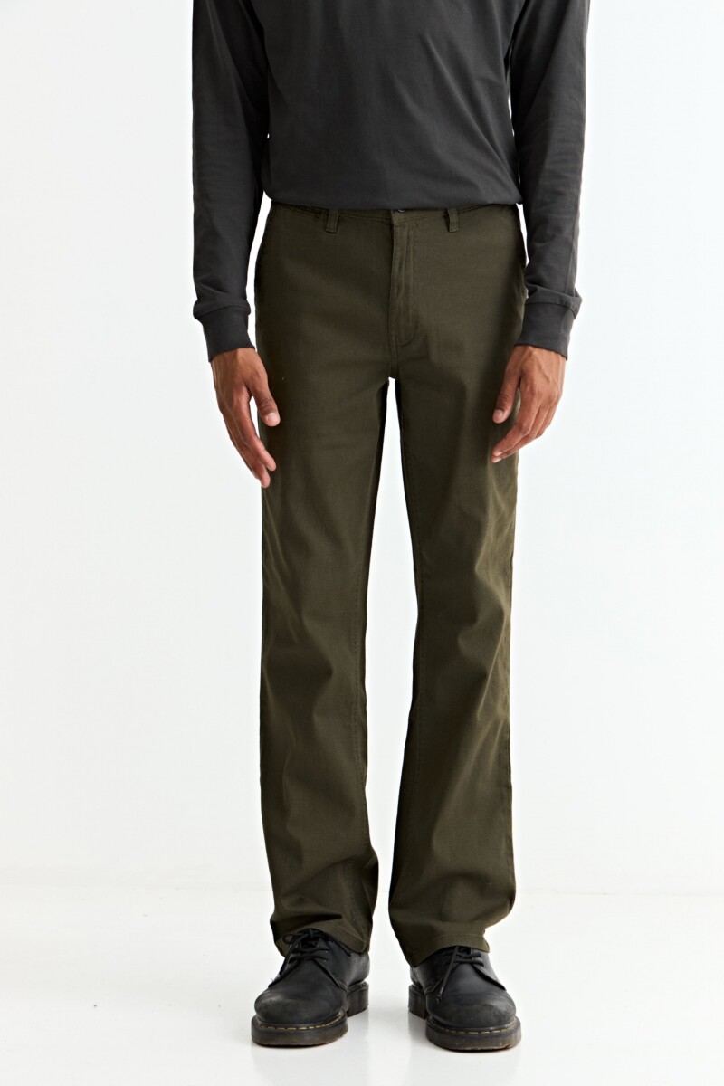 Pantalón recto VERDE INGLES