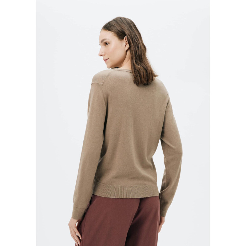 CARDIGAN FEM MARROM CLARO