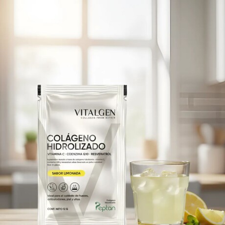 Colágeno Hidrolizado Suplemento Nutricional en Sobres 15 Porciones VITALGEN Limonada