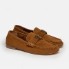 Mocasín Cannes en cuero gamuza Cuoio