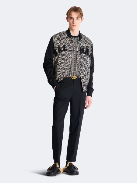 BALMAIN - T-SHIRT MONOGRAM JACQUARD 0