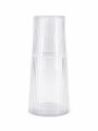 BOTELLA DE VIDRIO CON TAPA VASO TRANSPARENTEGenérico