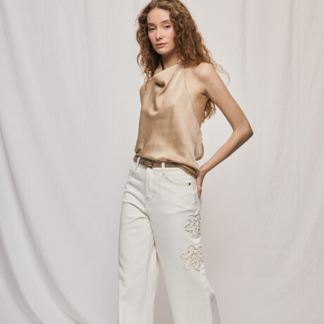PANTALÓN FLORALA Blanco