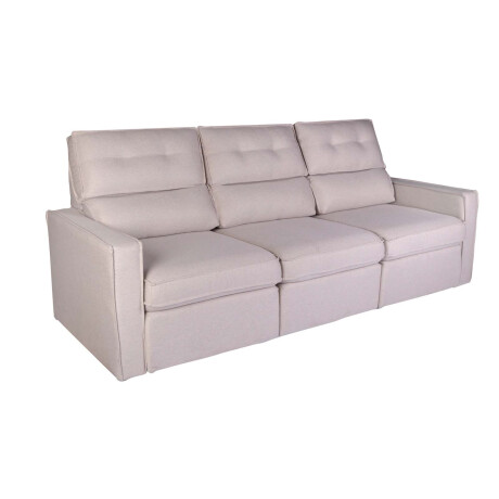 SOFA RETRACTIL 3 CUERPOS TELA NATURAL-BEIGE AMBAR BEIGE