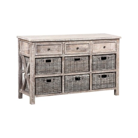 APARADOR/CRISTALERO MADERA NATURAL-BEIGE GILI