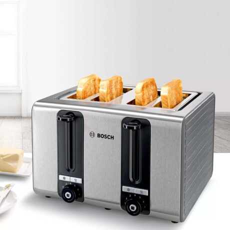 TOSTADOR BOSCH 1800W GRIS TAT7S45 DE 4 PANES INOX