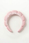 Vincha rígida con textura suave rosa