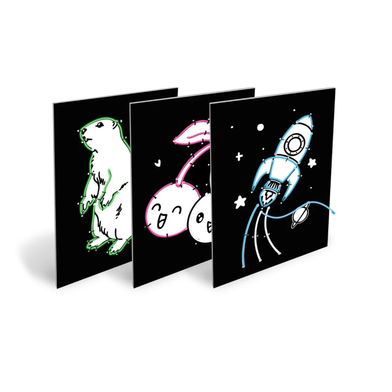 Kit de decoración de pared con luces Kidyneon Kidywolf Kit de decoración de pared con luces Kidyneon Kidywolf