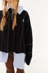 Sweater Grid Negro
