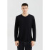 CAMISETA ML MASC PRETO ESCURO