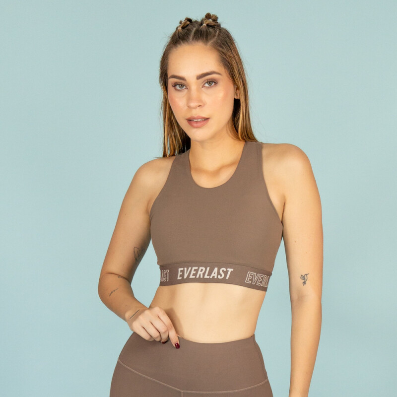 BRA FEM POLY/ELAST EVERLAST MOTION RD W7 BROWN