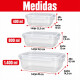 Set x3 Pote hermético 400/800/1,400 ml TRANSPARENTE