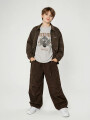 REMERA ROCK OVERSIZED GRIS MELANGE M