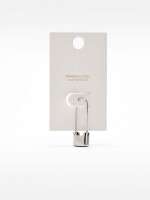 Pendiente Individual De Broche - Acero Inoxidable plateado