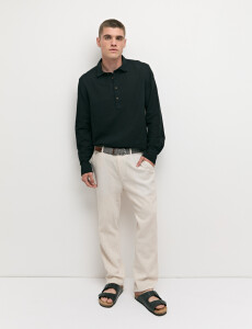 012766 CAMISA LINO WIN Negro