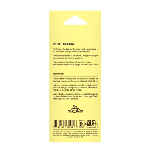 Perfmuador Sun Bum Air Freshener - Banana Perfmuador Sun Bum Air Freshener - Banana