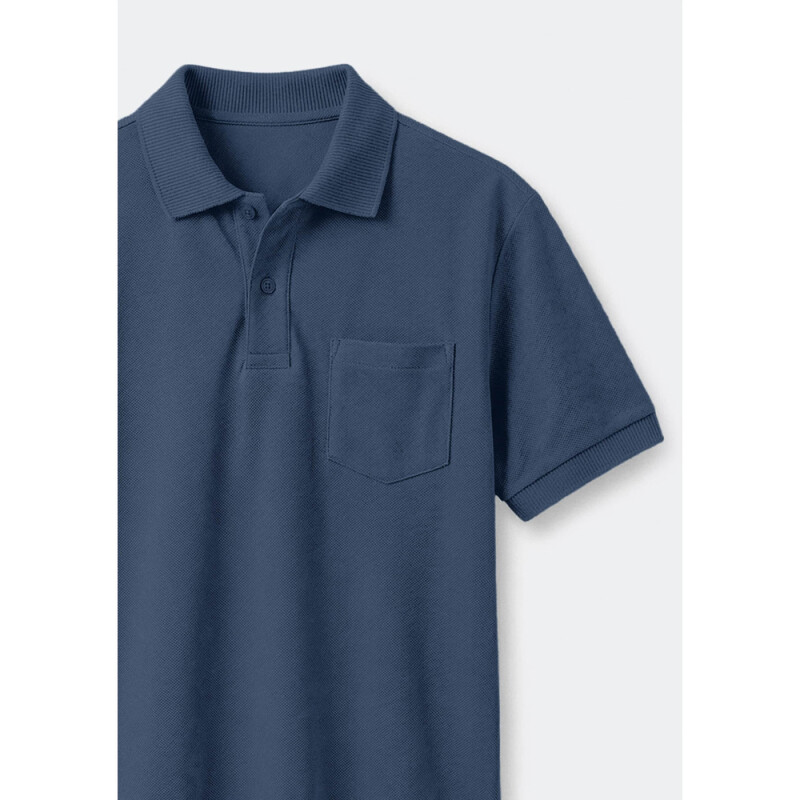 CAMISA POLO MM MASC AZUL MEDIO