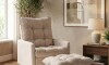 Butaca Reclinable 1 Cuerpo + Puff Living - Montreal Beige