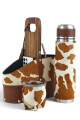 Set matero premium animal print Marrón