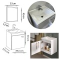 BAÑO COMPLETO N° 7 ECO INODORO CORTO + MUEBLE DE BAÑO 40 CM CON ESPEJO + GRIFERIA + CERAMICA BAÑO COMPLETO N° 7 ECO INODORO CORTO + MUEBLE DE BAÑO 40 CM CON ESPEJO + GRIFERIA + CERAMICA