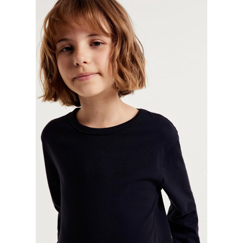 CAMISETA ML MASC PRETO ESCURO