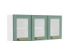 Aéreo 3 Puertas Vidrio Bella - Steel Verde