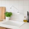 Grifo Unitario de Cocina de pared pico largo Marujá blanca Grifo Unitario De Cocina De Pared Pico Largo Marujá Blanca