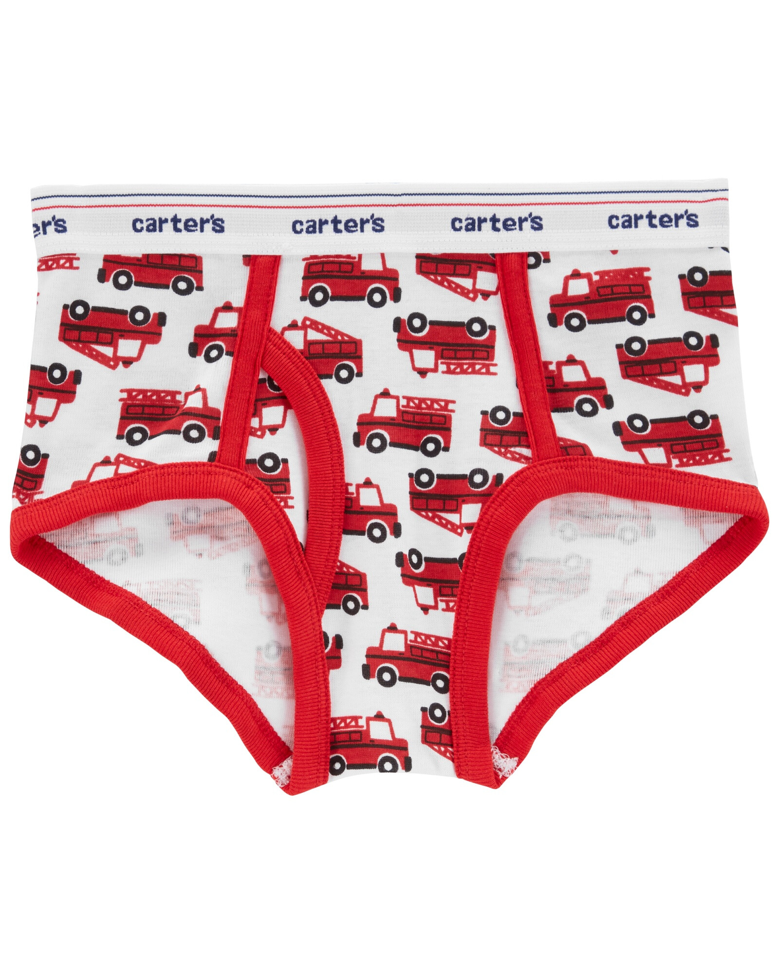 Pack tres calzoncillos slip de algodón, diseño bomberos Sin color