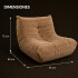 Sillón ComboHome Toggo 1 Cuerpo Lazy Sofa Puff Corderoy Marrón 1