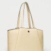 Shopper Raix en efecto cuero liso Natural