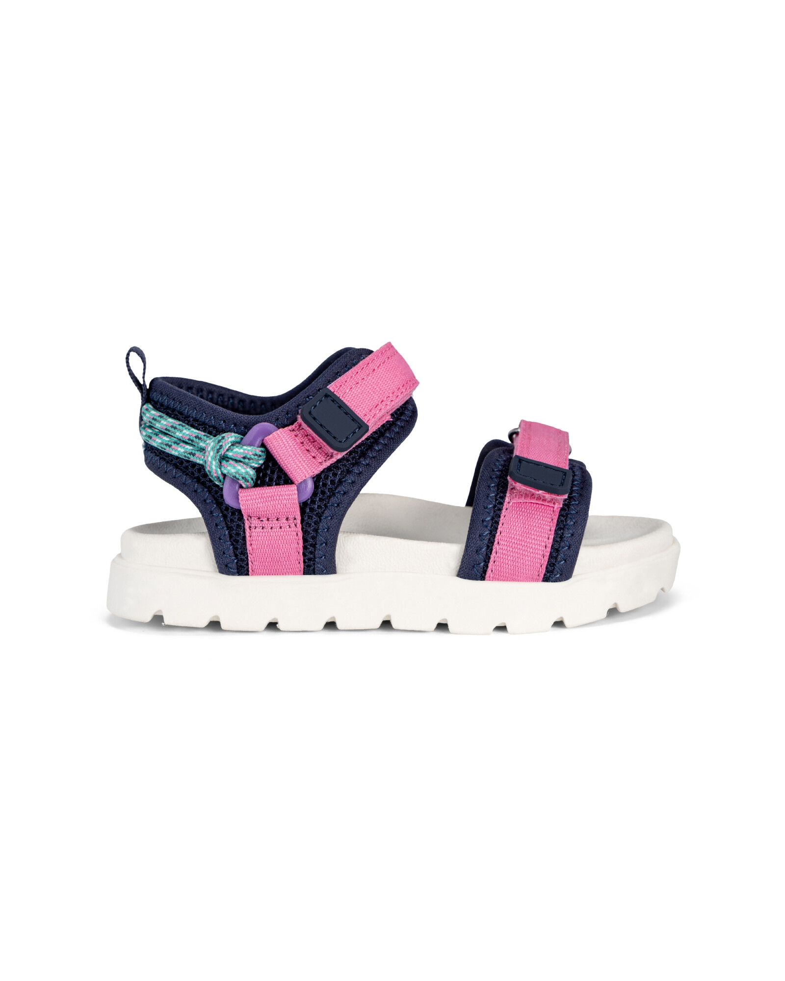 Sandalias con velcro, tonos azul, rosa y verde Sin color