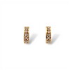 Caravanas Fila de oro- Oro bajo -Zirconia blanca - CA8283 conpiedra