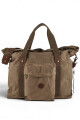 Bolso tote de lona urbano Marrón