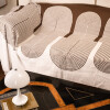 Manta para sillón y cama con diseños semicírculo marrón 180 x 230 cm