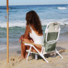 S61DBCA Reposera Playa Reclinable Mochila Sunnylife Seagrass Sage Block