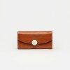 Billetera The Circle en cuero liso Cuoio